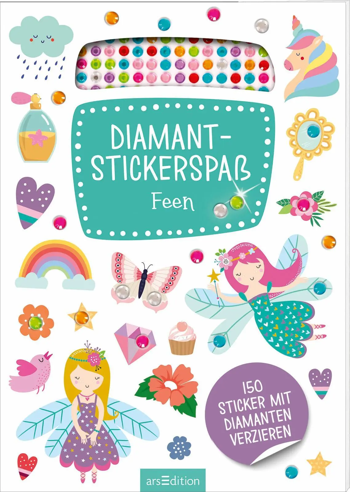 Cover: 4014489136965 | Diamant-Stickerspaß Feen | 150 Sticker mit Diamanten verzieren | 16 S.