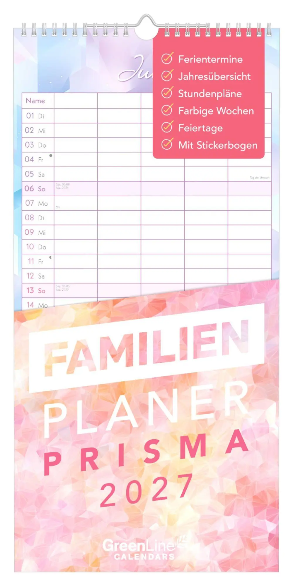 Cover: 4069095016965 | Familienplaner Prisma 2027 | Neumann Verlage GmbH &amp; Co KG | Kalender