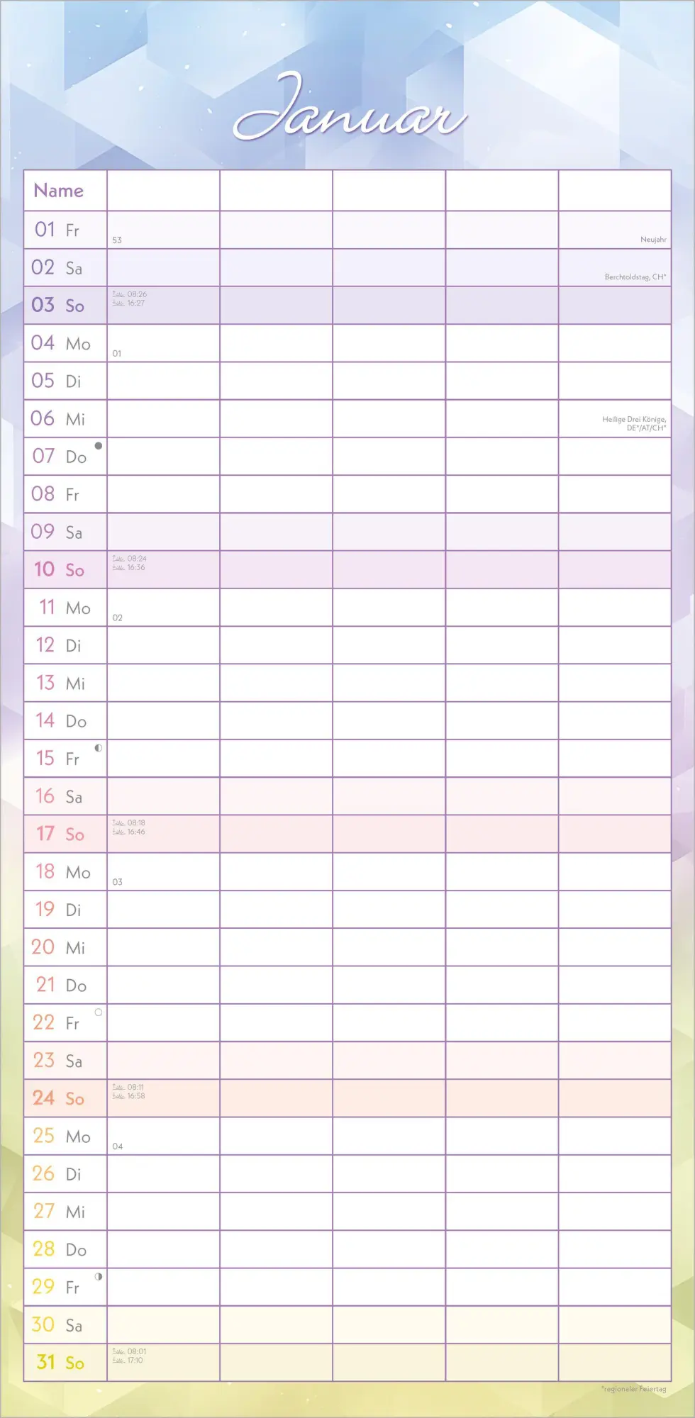 Bild: 4069095016965 | Familienplaner Prisma 2027 | Neumann Verlage GmbH &amp; Co KG | Kalender