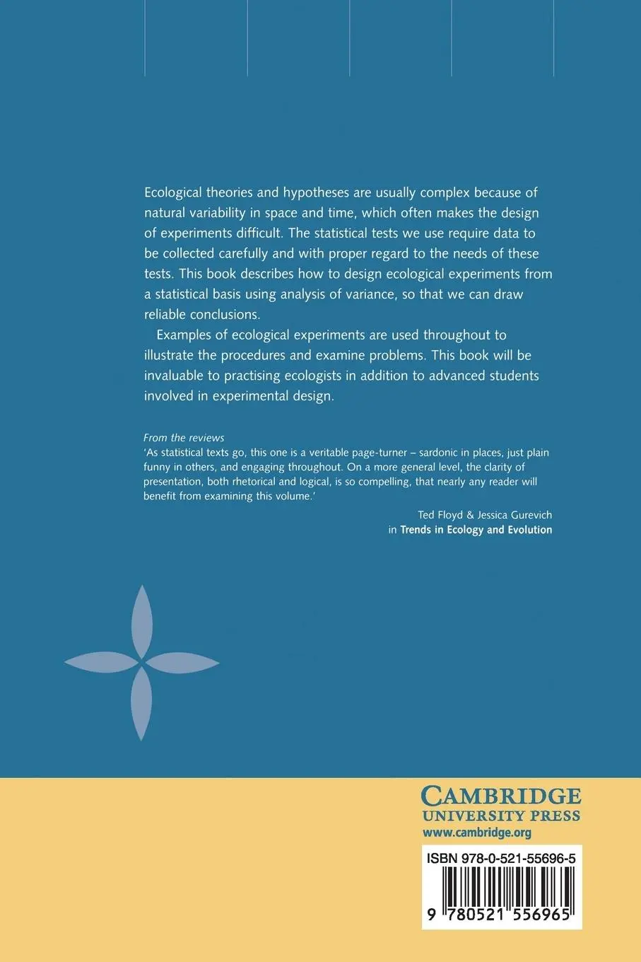 Rückseite: 9780521556965 | Experiments in Ecology | A. J. Underwood | Taschenbuch | Englisch