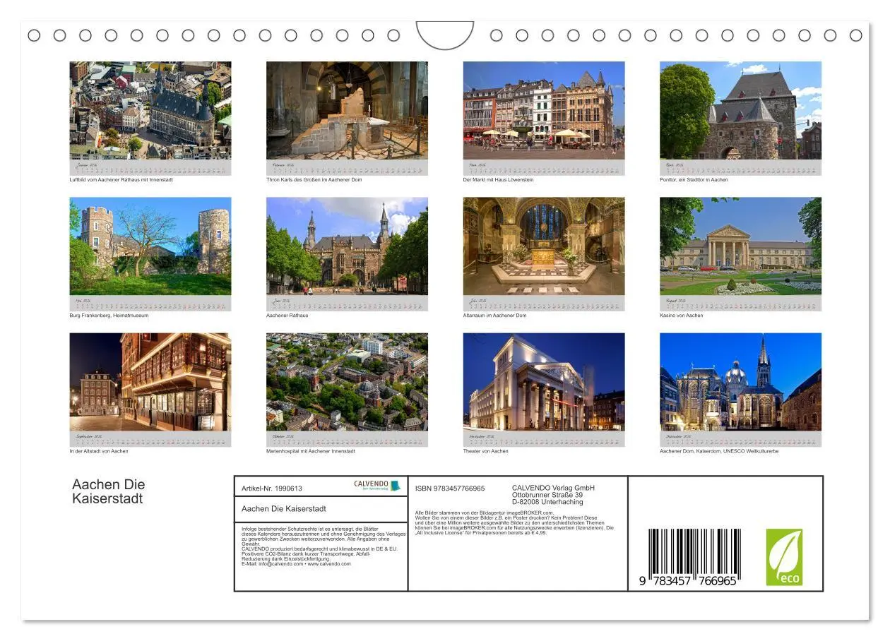 Bild: 9783457766965 | Aachen Die Kaiserstadt (Wandkalender 2026 DIN A4 quer), CALVENDO...