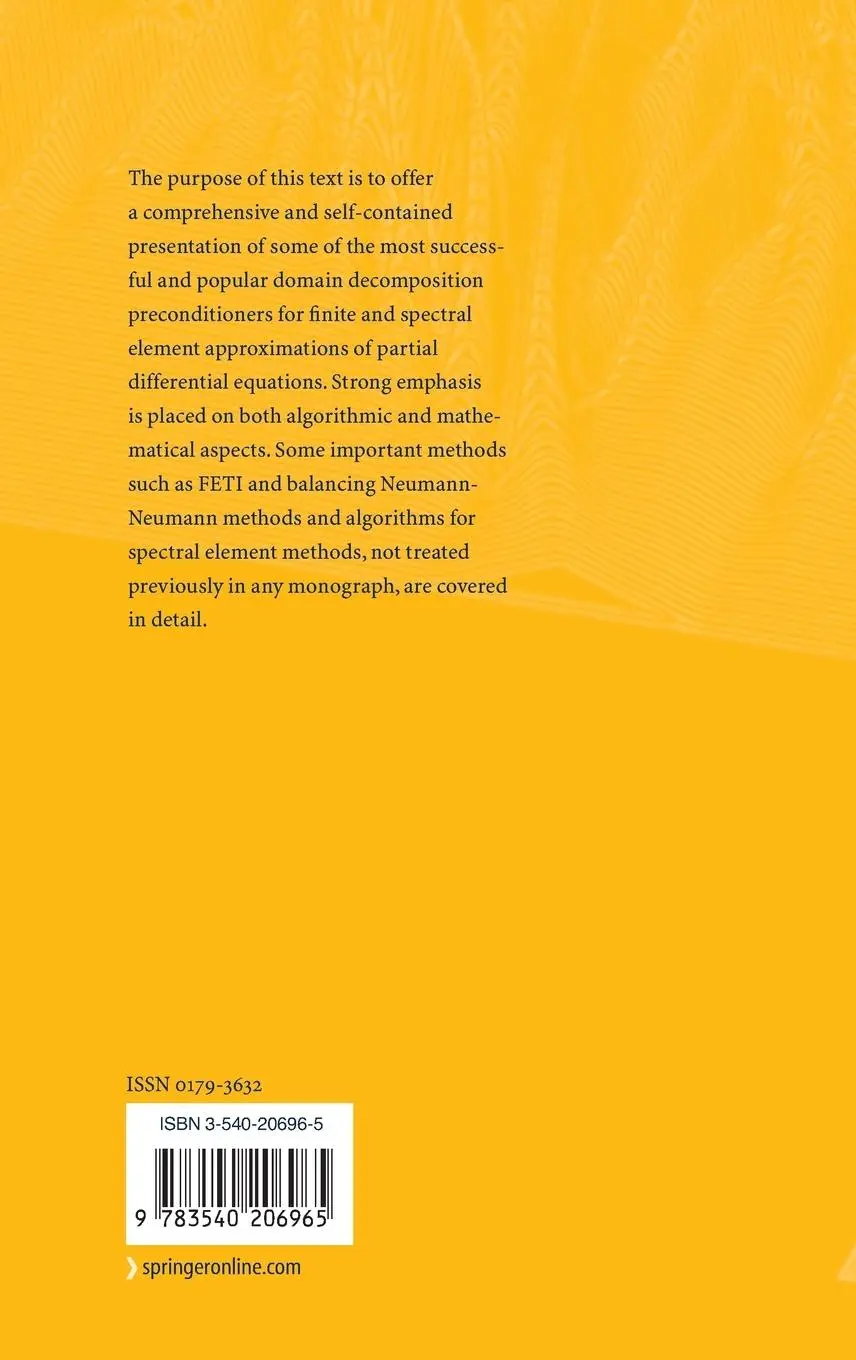 Rückseite: 9783540206965 | Domain Decomposition Methods - Algorithms and Theory | Widlund (u. a.)