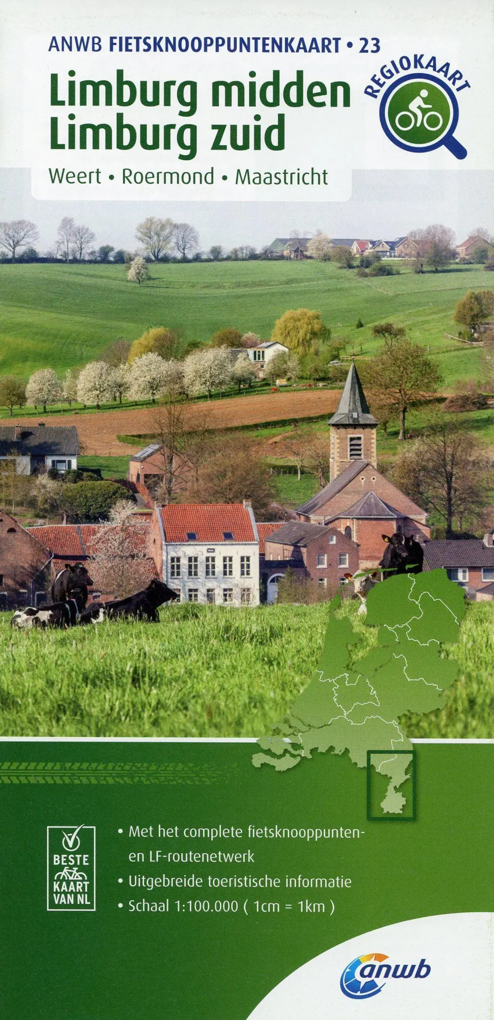 Cover: 9789018046965 | Limburg-midden Limburg zuid (Maastricht / Weert / Roermond) 1:100 000