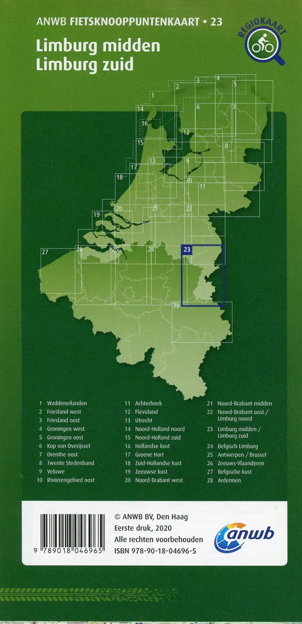 Bild: 9789018046965 | Limburg-midden Limburg zuid (Maastricht / Weert / Roermond) 1:100 000