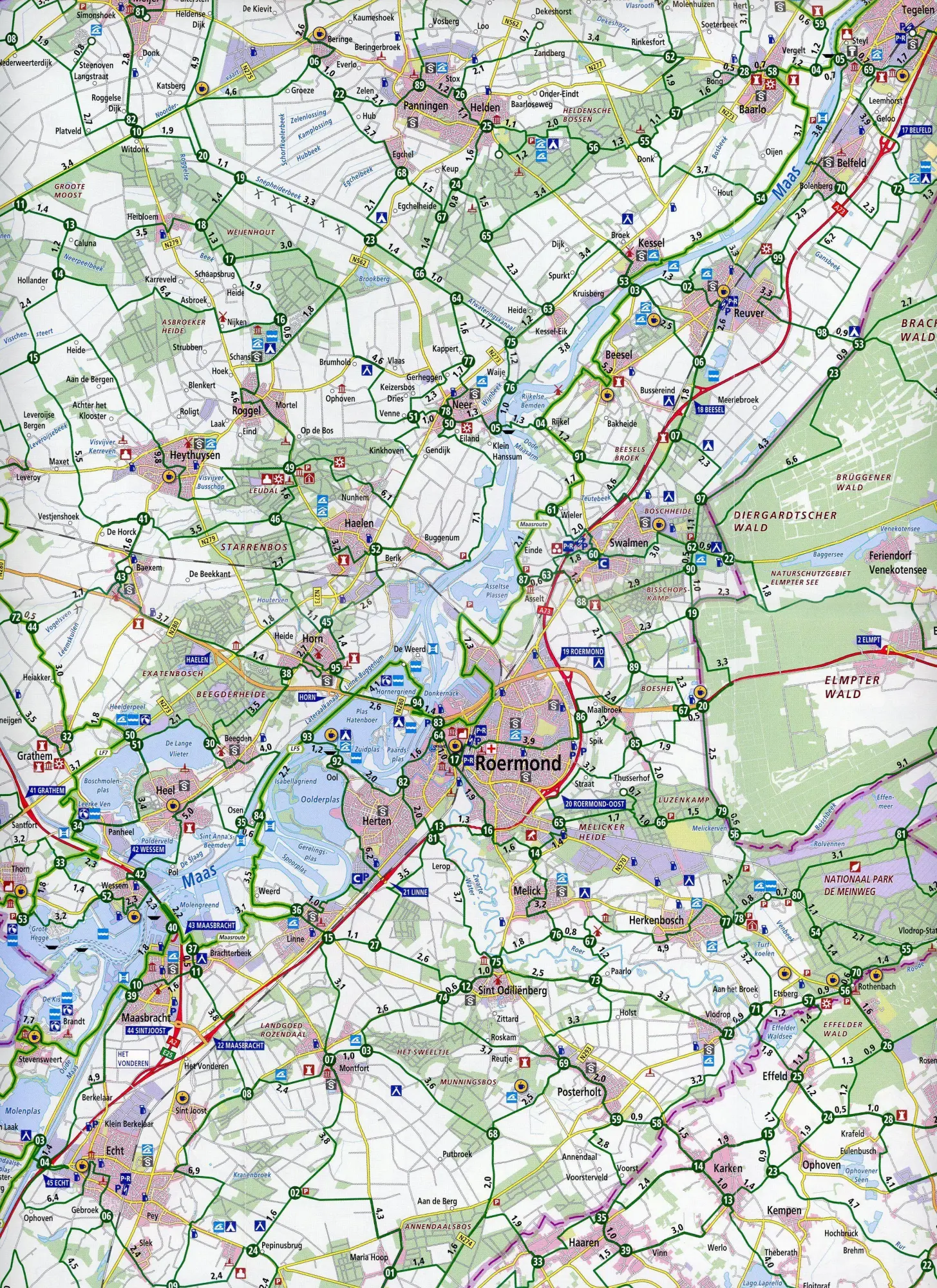 Bild: 9789018046965 | Limburg-midden Limburg zuid (Maastricht / Weert / Roermond) 1:100 000