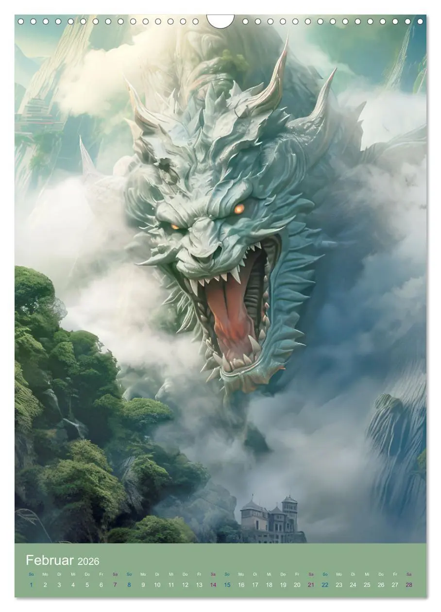 Bild: 9783516297065 | Sagenland der Drachen (Wandkalender 2026 DIN A3 hoch), CALVENDO...