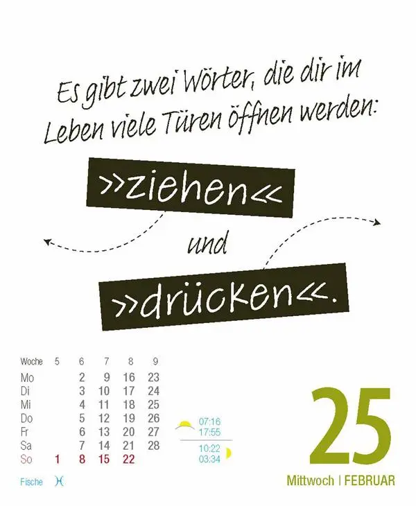 Bild: 9783731887065 | Visual Words 2026 | TypoArt Tages-Abreisskalender | Verlag Korsch
