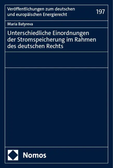 Cover: 9783756017065 | Unterschiedliche Einordnungen der Stromspeicherung im Rahmen des...