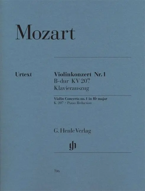 Cover: 9790201807065 | Violin Concerto No.1 B Flat K.207 | Besetzung: Violine und Klavier