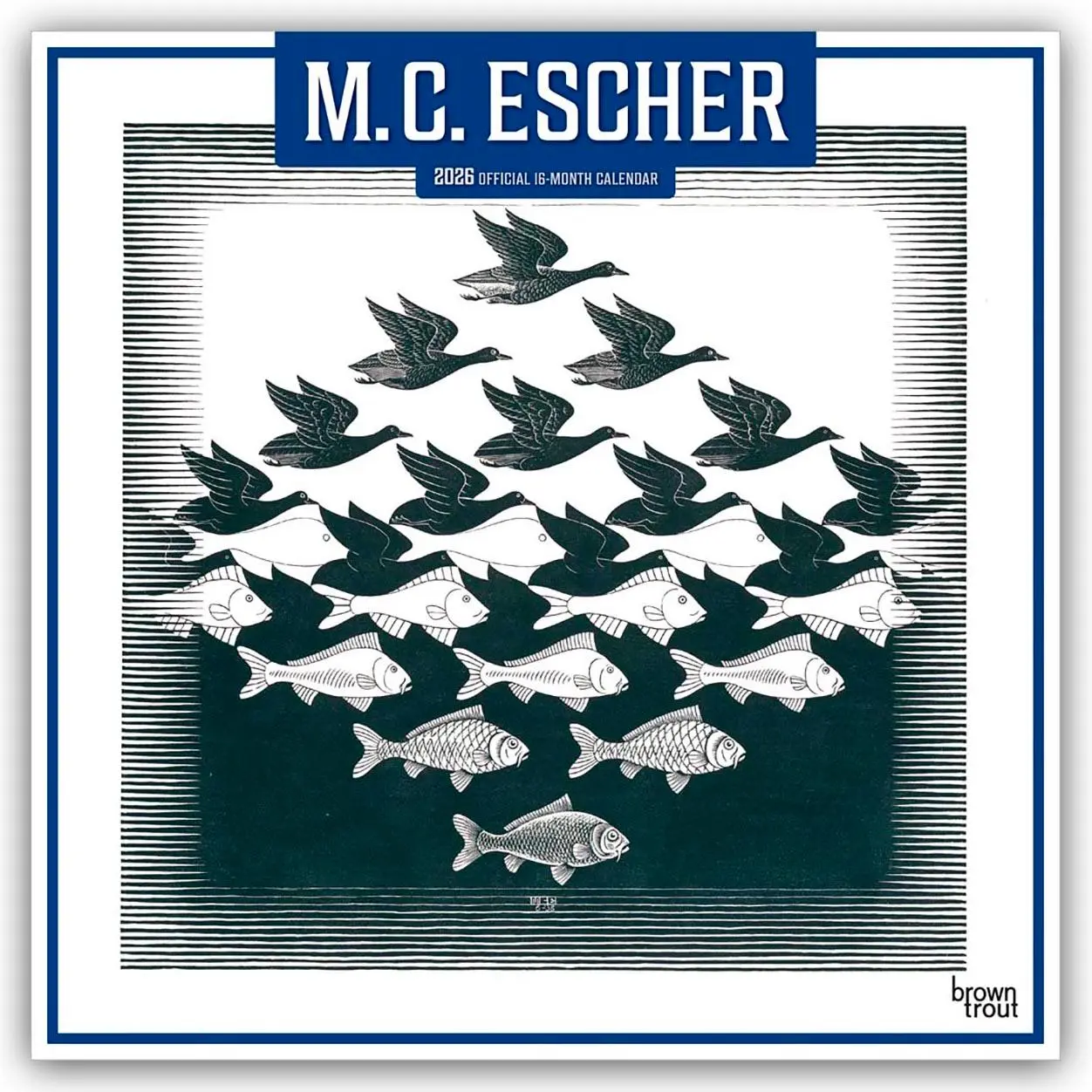 Cover: 9798330707065 | M.C. Escher Official 2026 12 X 24 Inch (Hanging) Monthly Square...