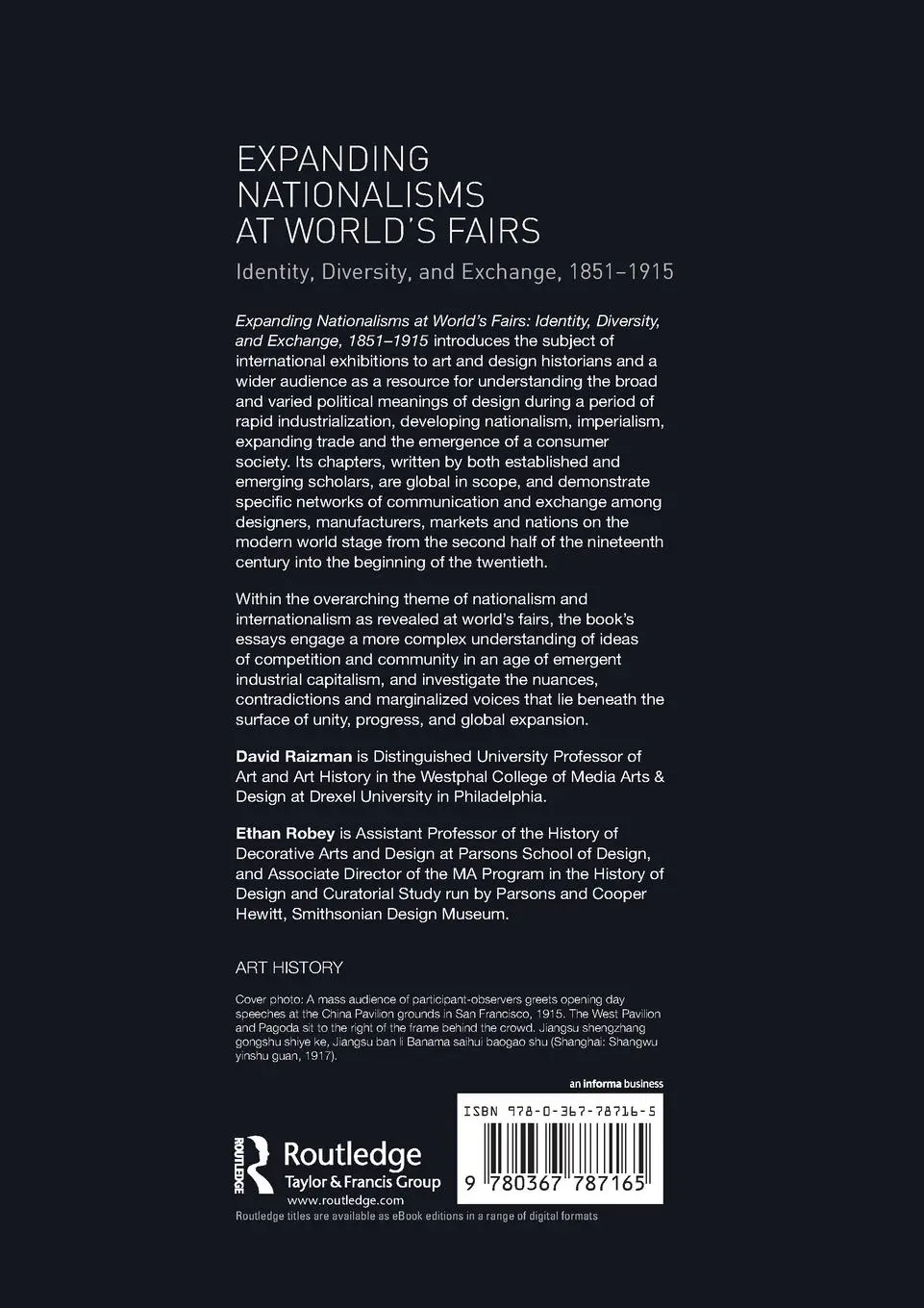 Rückseite: 9780367787165 | Expanding Nationalisms at World's Fairs | David Raizman (u. a.) | Buch
