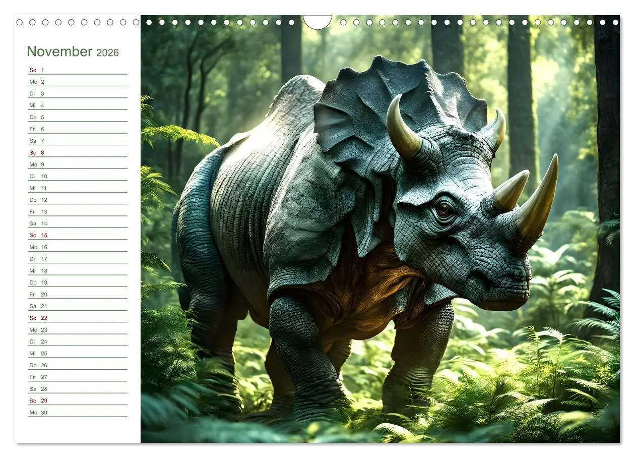 Bild: 9783457267165 | KI Dinosaurier - Herrscher der Lüfte, Land und Meer (Wandkalender...