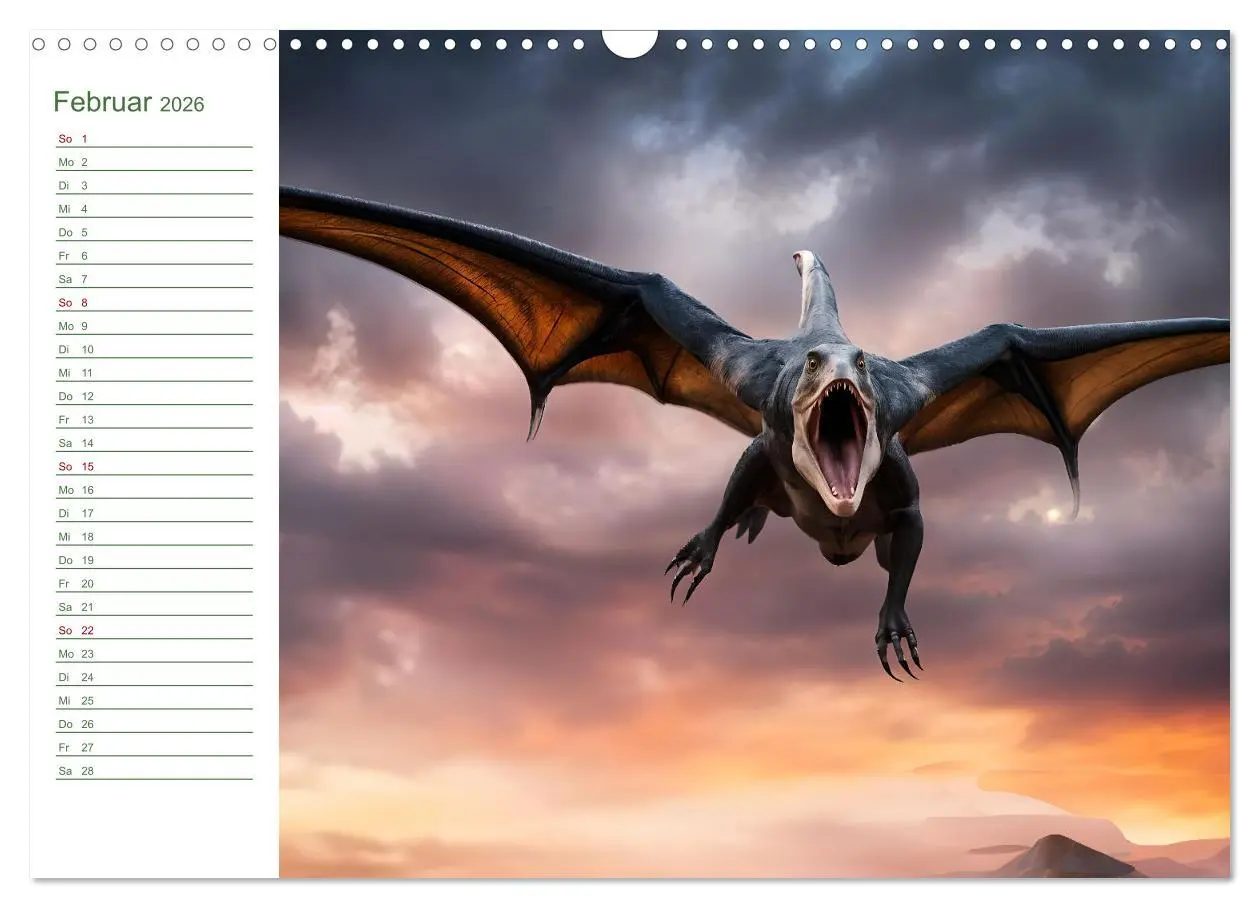 Bild: 9783457267165 | KI Dinosaurier - Herrscher der Lüfte, Land und Meer (Wandkalender...