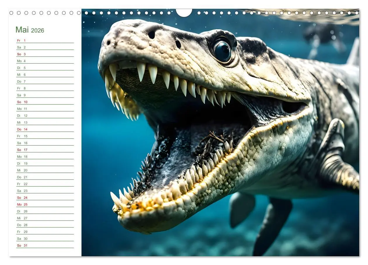 Bild: 9783457267165 | KI Dinosaurier - Herrscher der Lüfte, Land und Meer (Wandkalender...