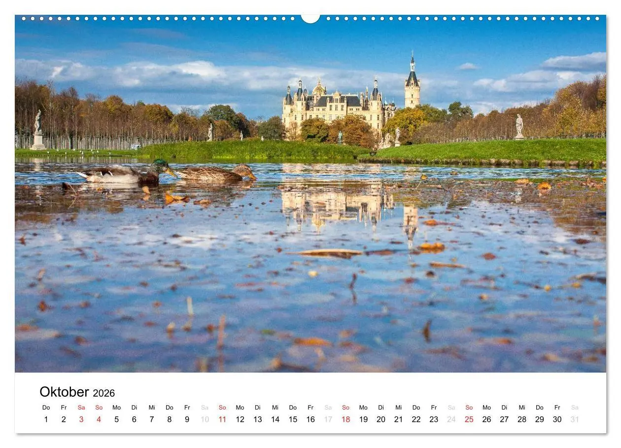 Bild: 9783516117165 | Schweriner Märchenschloss (Wandkalender 2026 DIN A2 quer), CALVENDO...