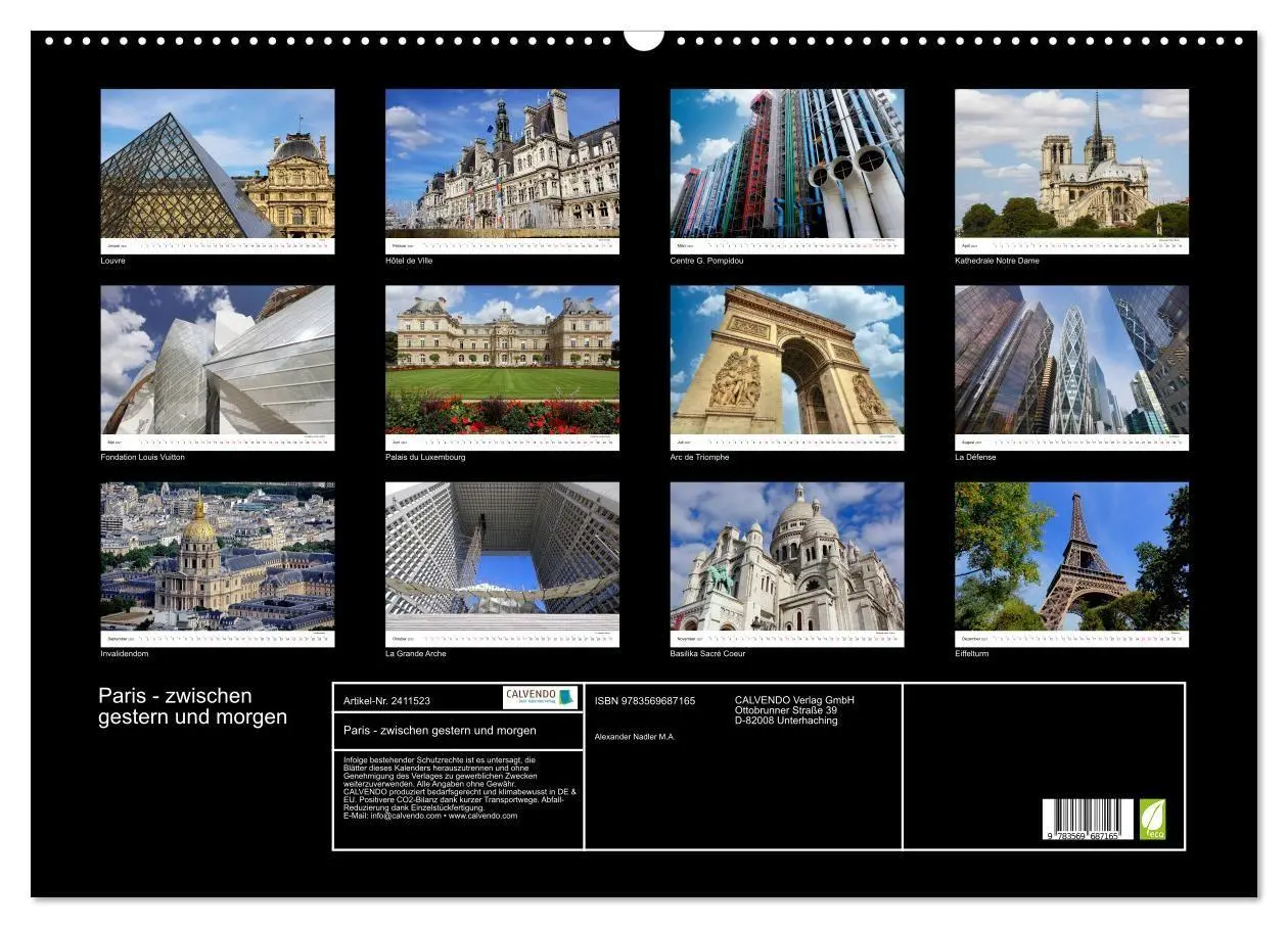 Bild: 9783569687165 | Paris - zwischen gestern und morgen (Wandkalender 2027 DIN A2...