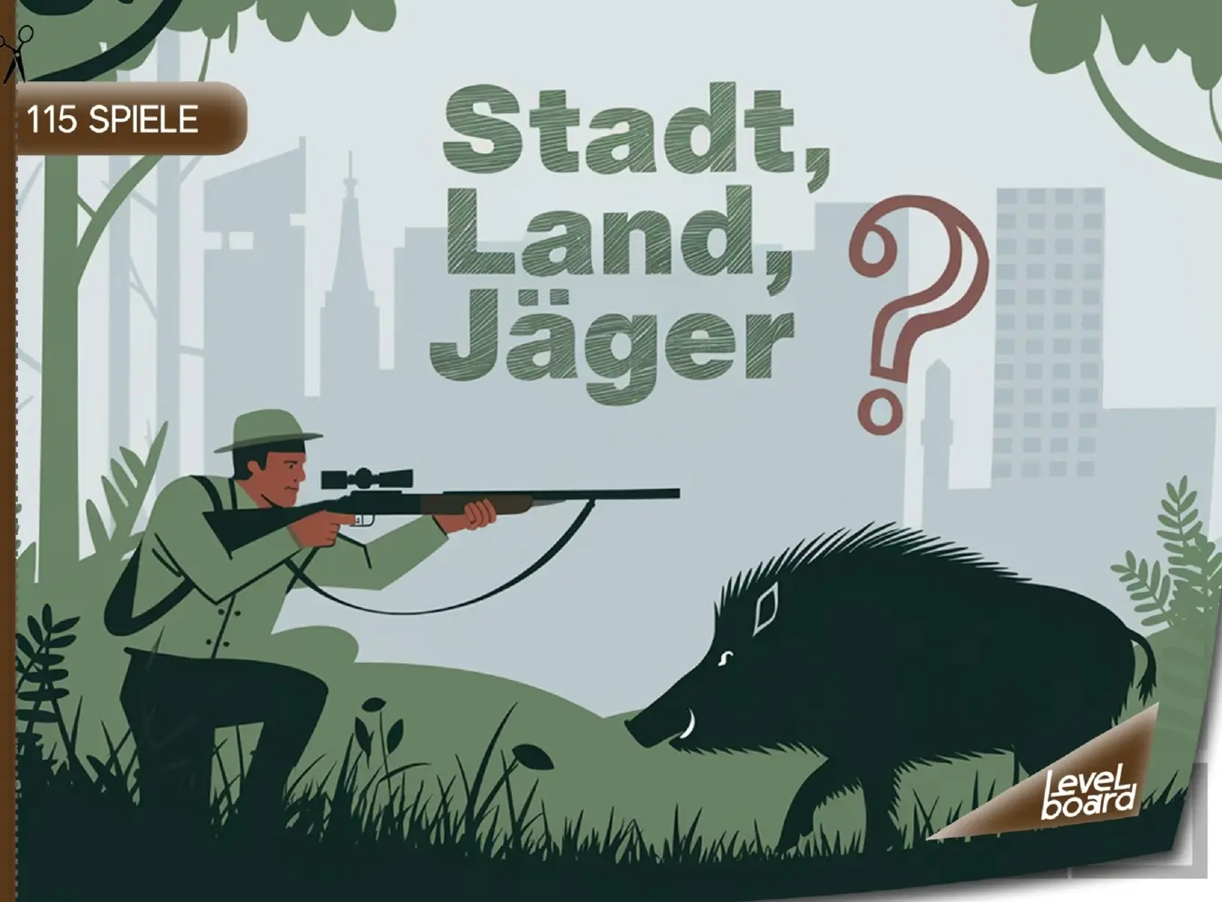 Cover: 9783693197165 | Stadt, Land, Jäger - 115 Spielblöcke | levelBoard Spiele | Taschenbuch