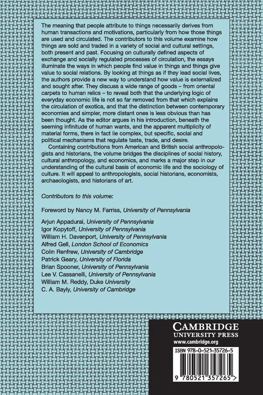 Rückseite: 9780521357265 | The Social Life of Things | Commodities in Cultural Perspective | Buch