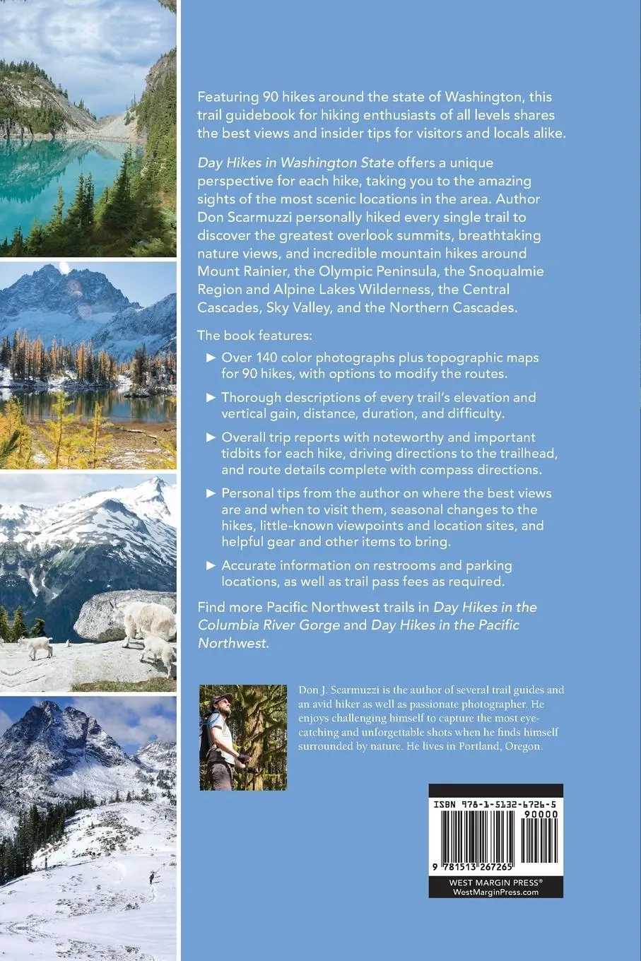 Rückseite: 9781513267265 | Day Hikes in Washington State | Don J. Scarmuzzi | Taschenbuch | 2021