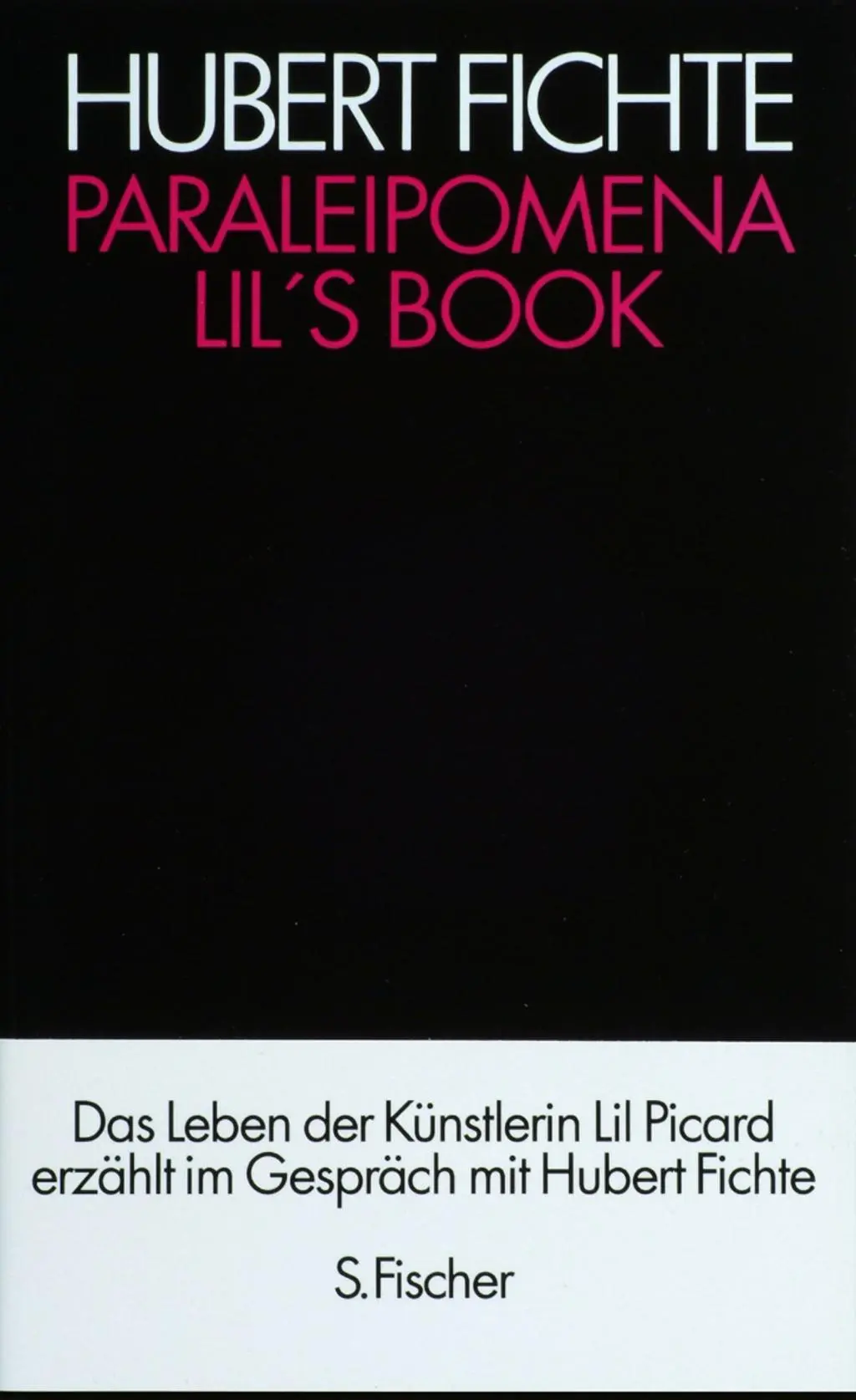 Cover: 9783100207265 | Paraleipomena Lil's Book | Hubert Fichte | Buch | 256 S. | Deutsch