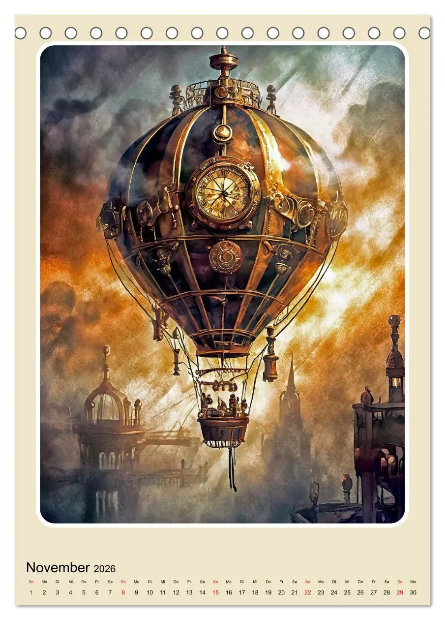 Bild: 9783516277265 | Steampunk Mobilität (Tischkalender 2026 DIN A5 hoch), CALVENDO...