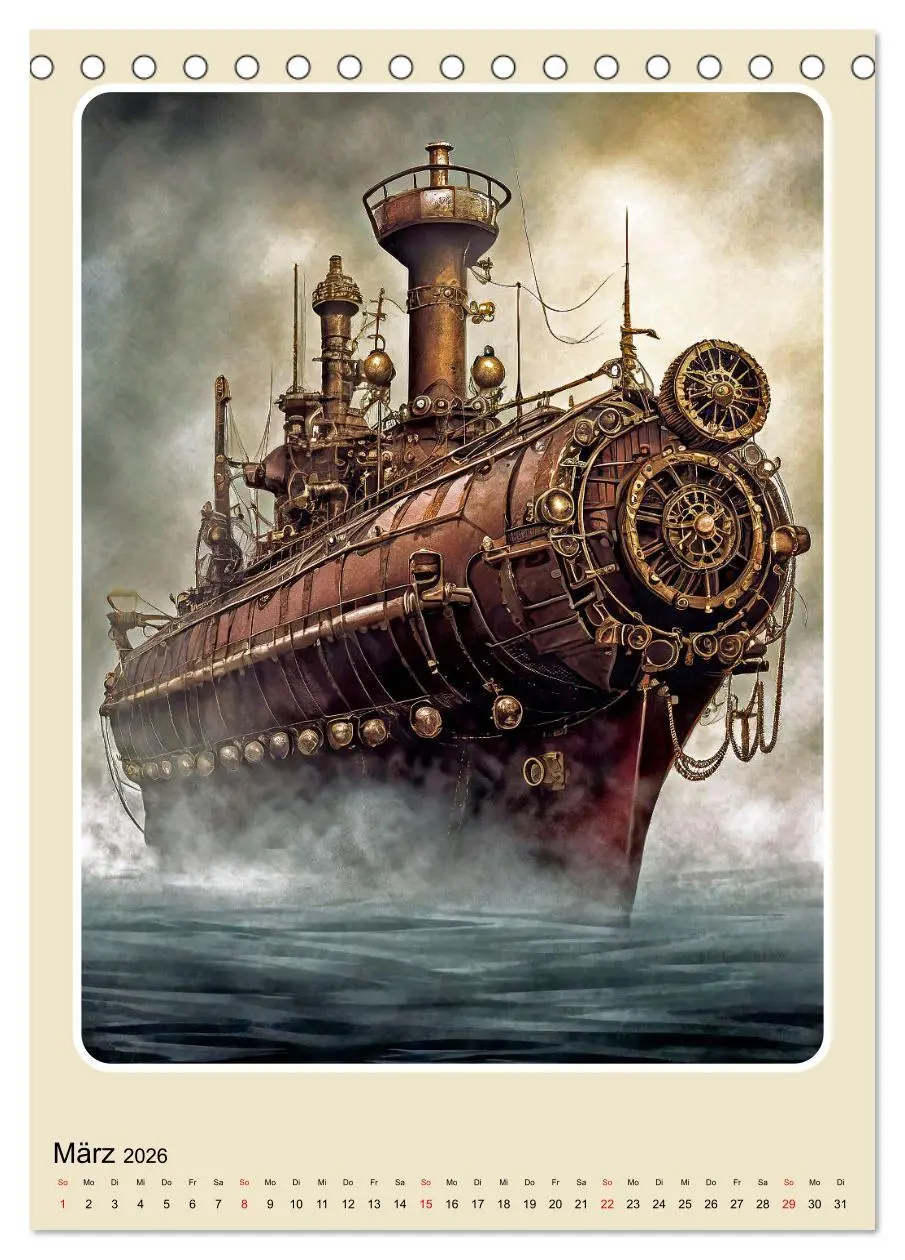 Bild: 9783516277265 | Steampunk Mobilität (Tischkalender 2026 DIN A5 hoch), CALVENDO...