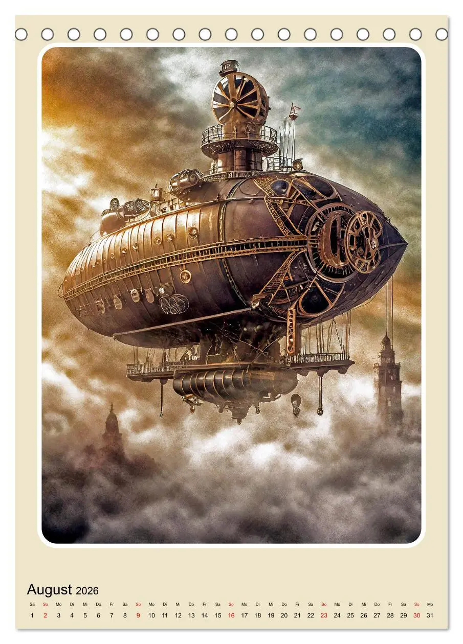 Bild: 9783516277265 | Steampunk Mobilität (Tischkalender 2026 DIN A5 hoch), CALVENDO...