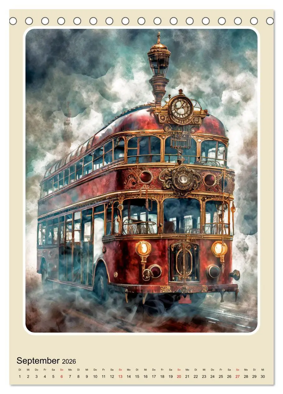 Bild: 9783516277265 | Steampunk Mobilität (Tischkalender 2026 DIN A5 hoch), CALVENDO...