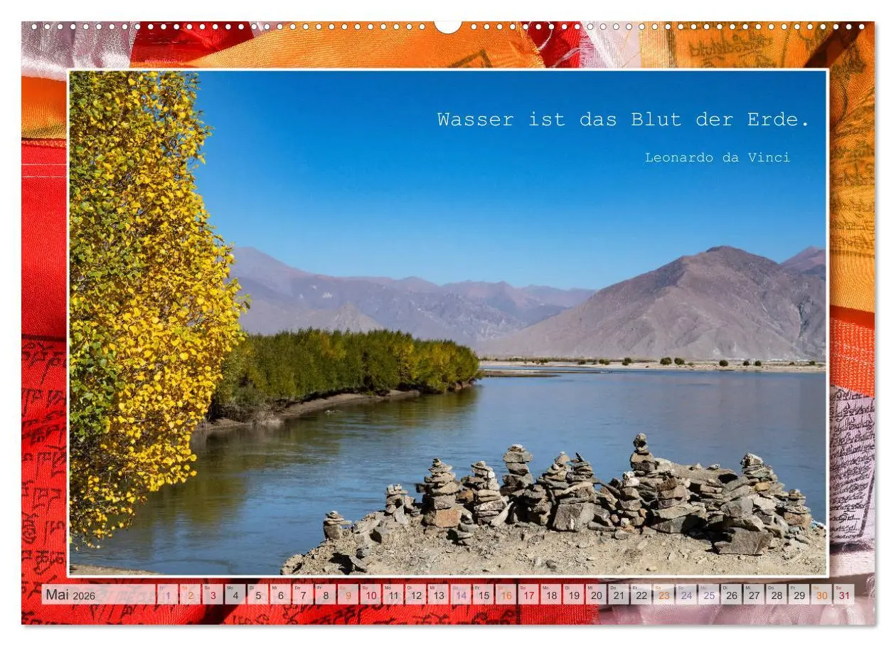 Bild: 9783457797365 | Farben Tibets (Wandkalender 2026 DIN A2 quer), CALVENDO Monatskalender