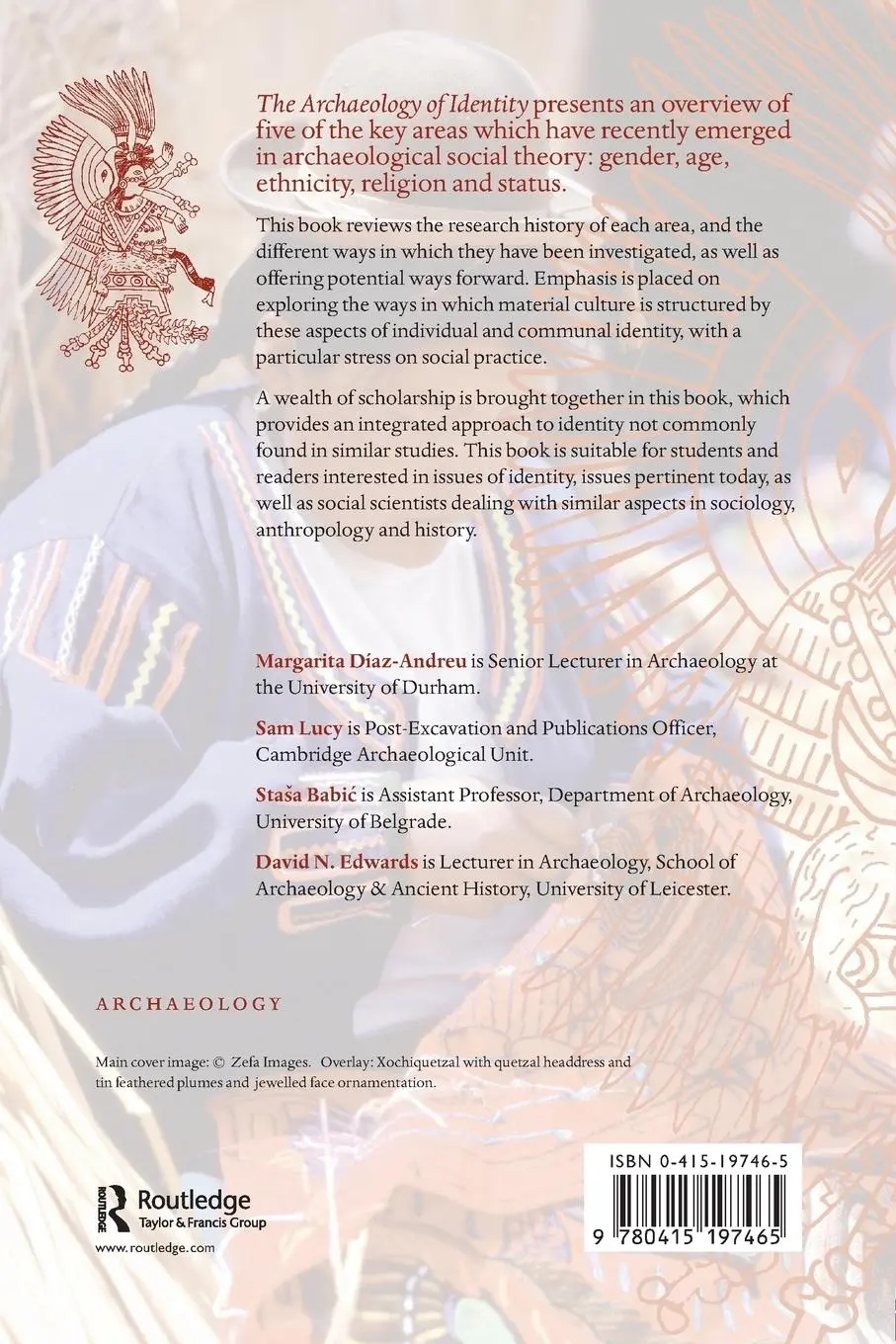 Rückseite: 9780415197465 | Archaeology of Identity | Margarita Diaz-Andreu (u. a.) | Taschenbuch