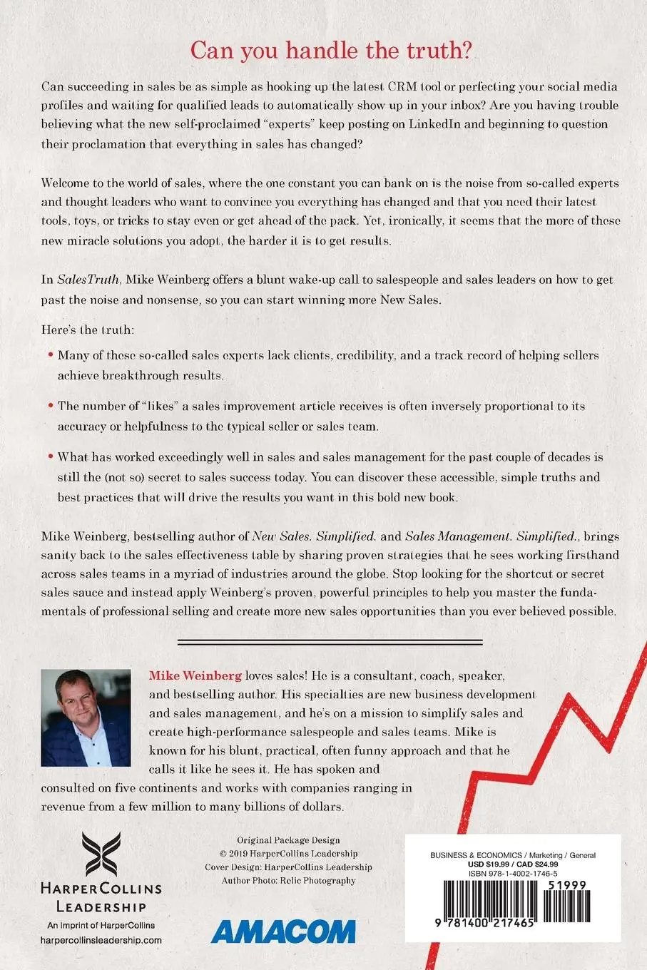Rückseite: 9781400217465 | Sales Truth | Mike Weinberg | Taschenbuch | Englisch | 2019