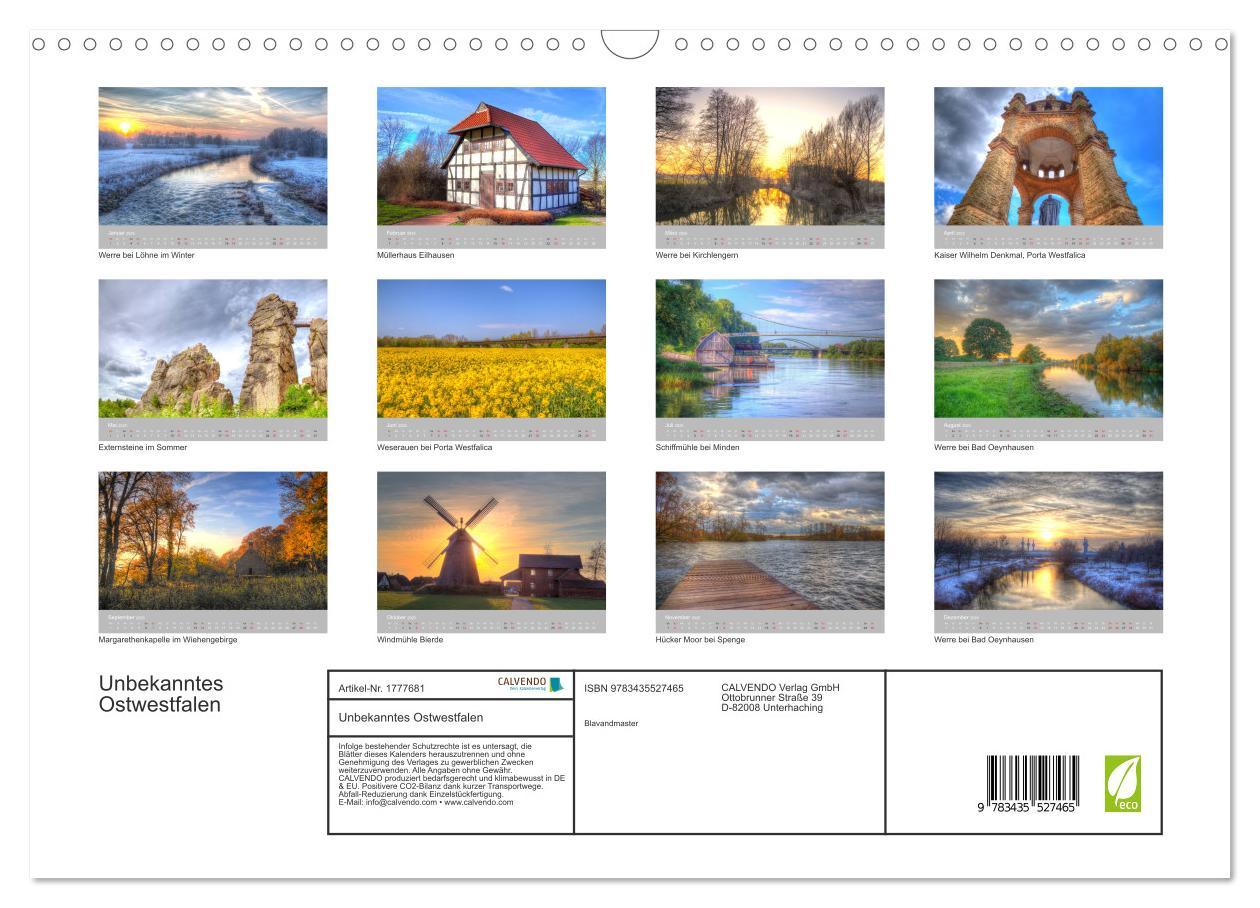 Bild: 9783435527465 | Unbekanntes Ostwestfalen (Wandkalender 2025 DIN A3 quer), CALVENDO...