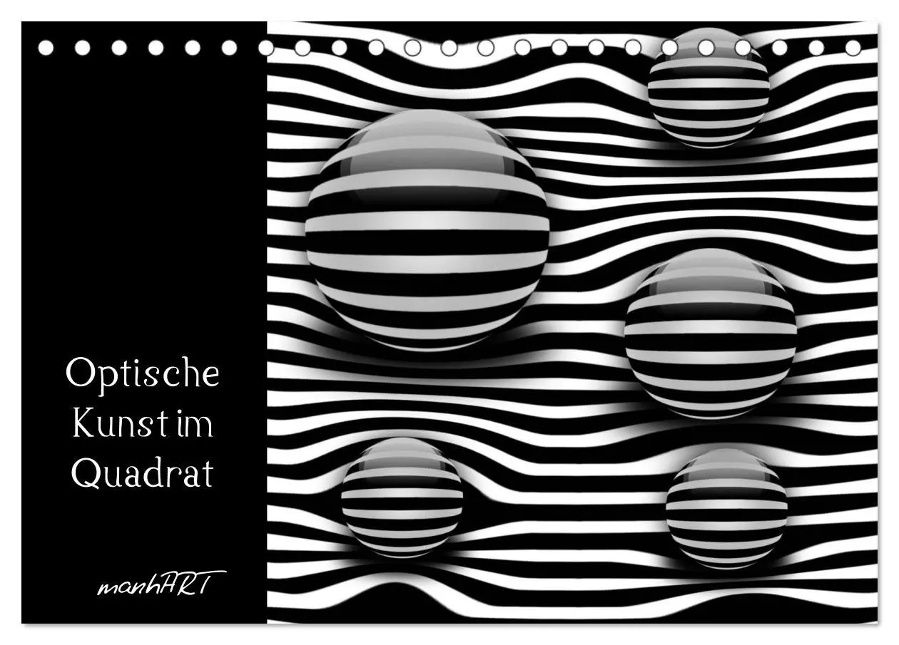Cover: 9783516187465 | Optische Kunst im Quadrat (Tischkalender 2026 DIN A5 quer),...