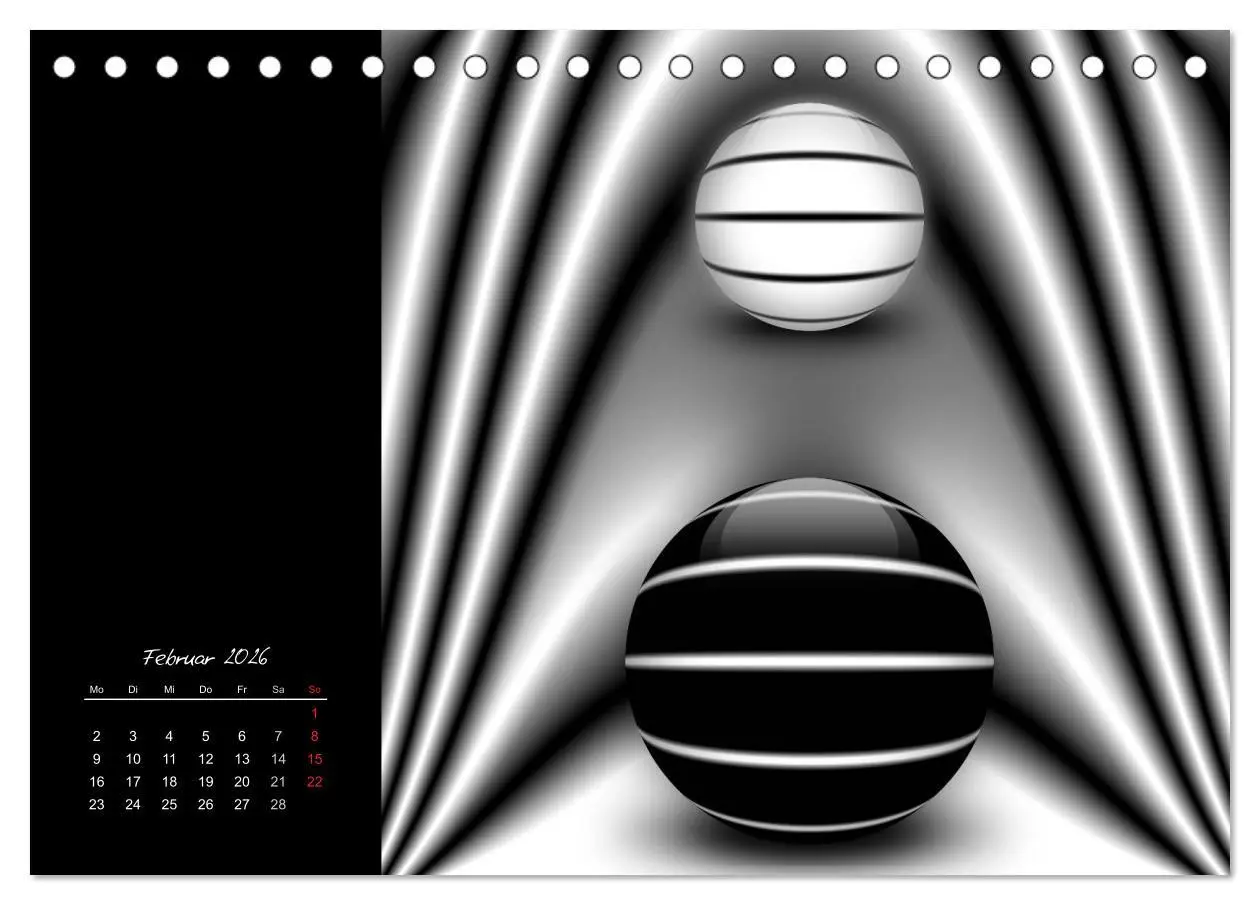 Bild: 9783516187465 | Optische Kunst im Quadrat (Tischkalender 2026 DIN A5 quer),...