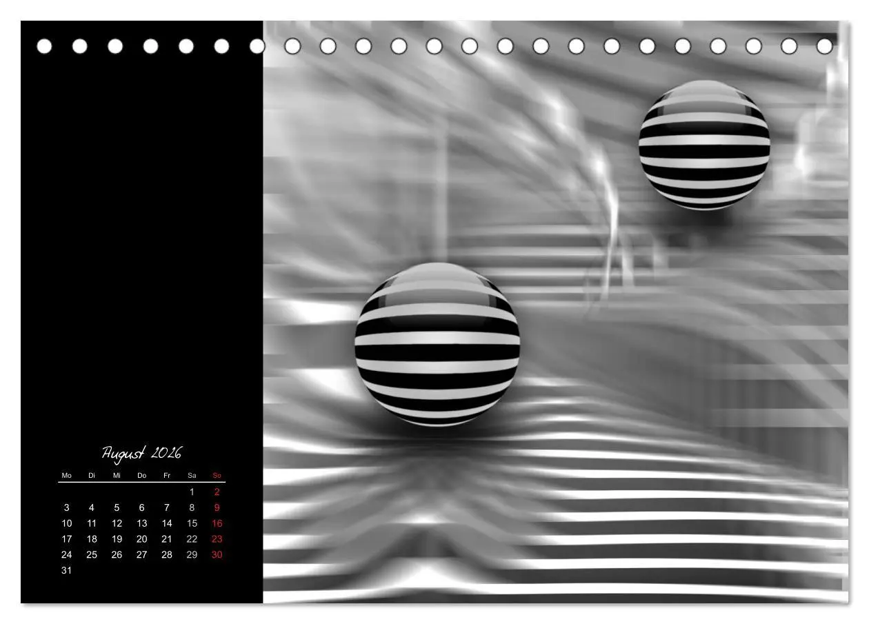 Bild: 9783516187465 | Optische Kunst im Quadrat (Tischkalender 2026 DIN A5 quer),...