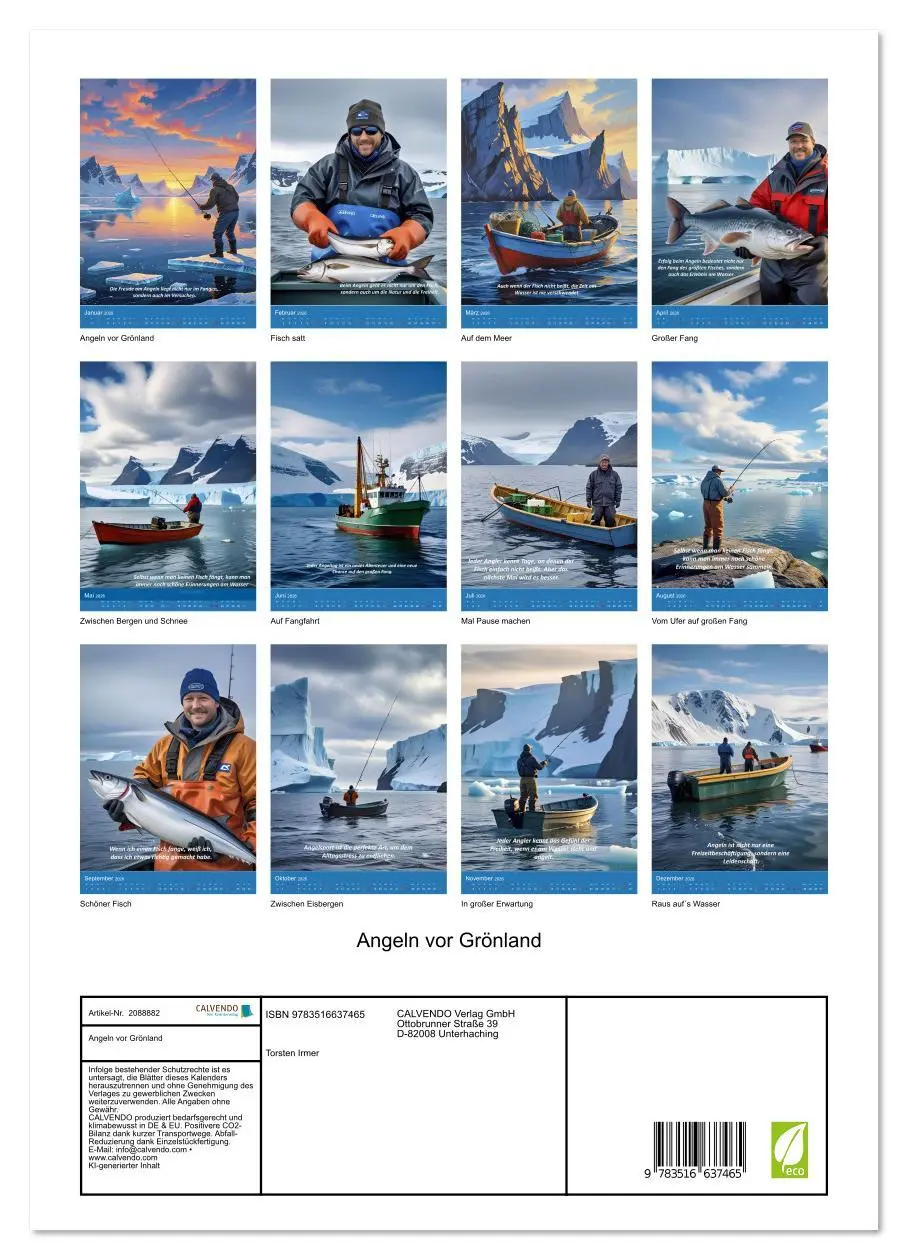 Bild: 9783516637465 | Angeln vor Grönland (hochwertiger Premium Wandkalender 2026 DIN A2...