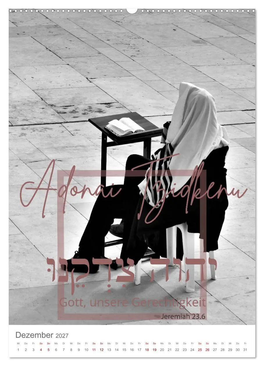 Bild: 9783569407565 | Israel und hebräische Namen Gottes (Wandkalender 2027 DIN A2 hoch),...