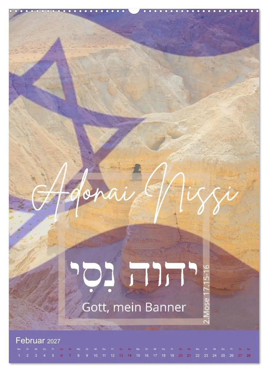 Bild: 9783569407565 | Israel und hebräische Namen Gottes (Wandkalender 2027 DIN A2 hoch),...