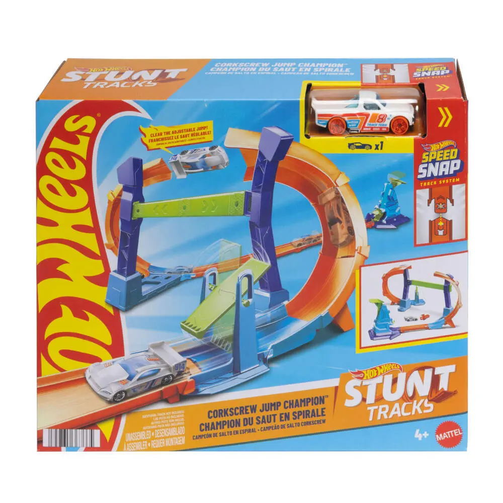 Cover: 194735367665 | Hot Wheels Stunt Tracks - Corkscrew Jump Champion | Fensterkarton