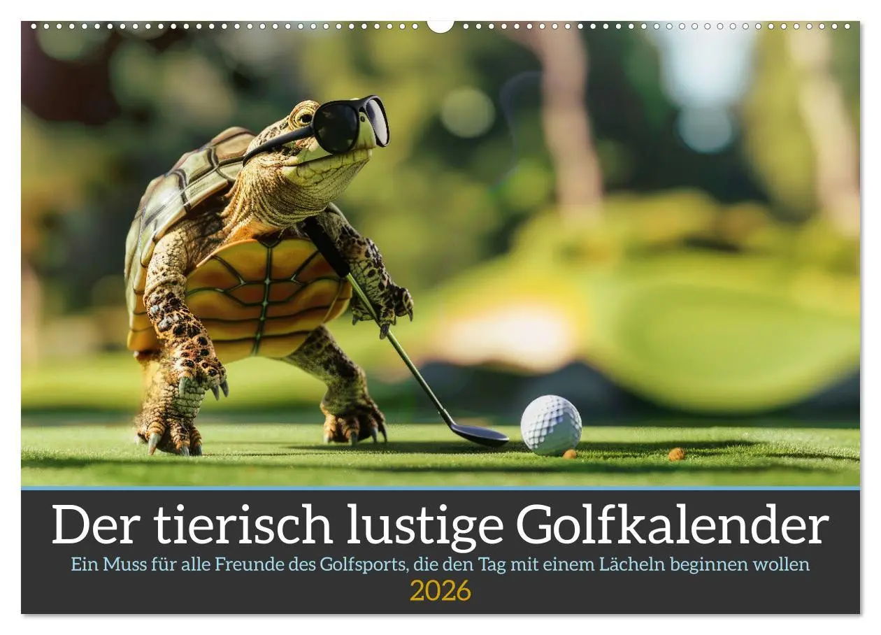 Cover: 9783457387665 | Der tierisch lustige Golfkalender (Wandkalender 2026 DIN A2 quer),...