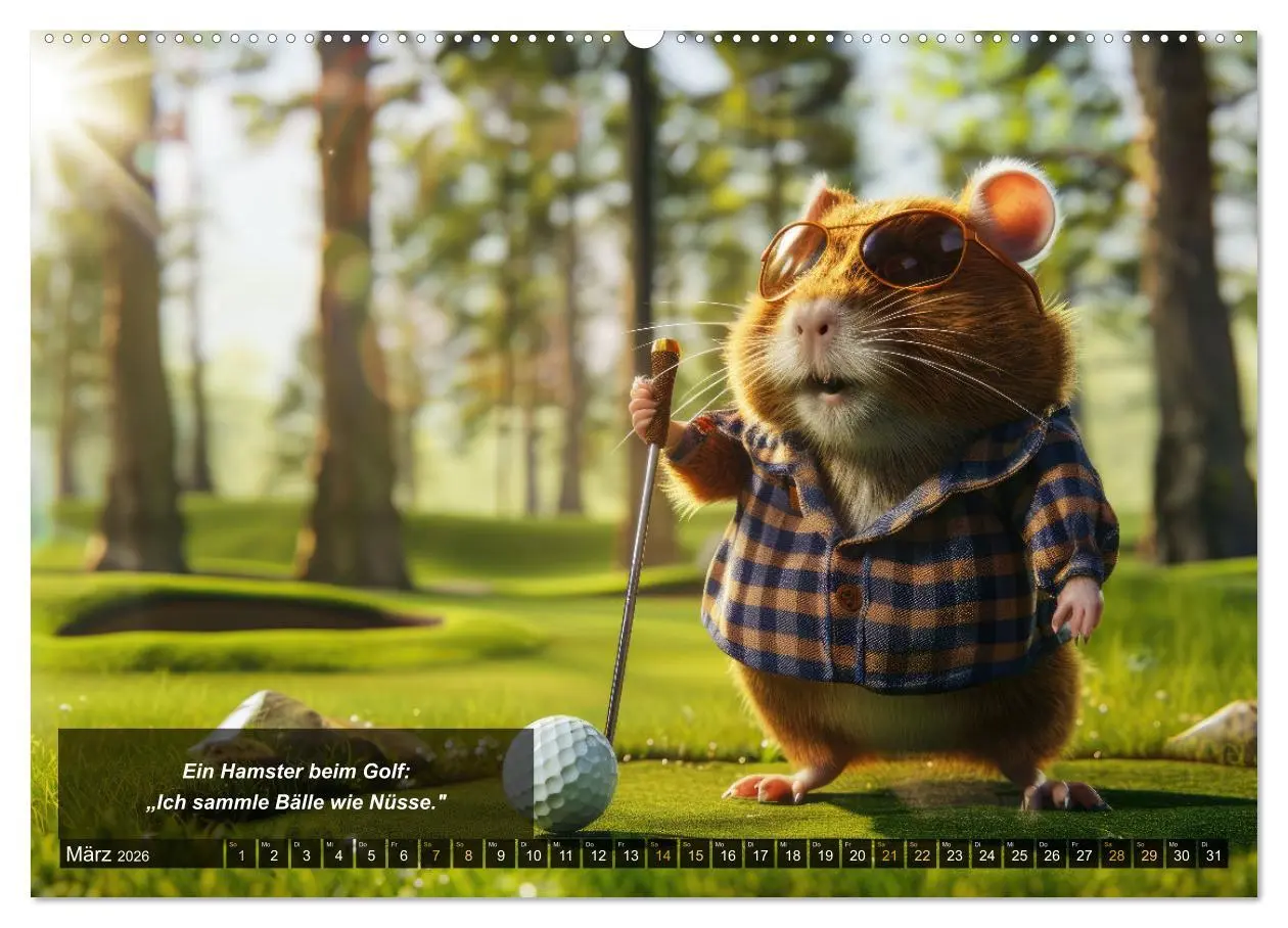 Bild: 9783457387665 | Der tierisch lustige Golfkalender (Wandkalender 2026 DIN A2 quer),...