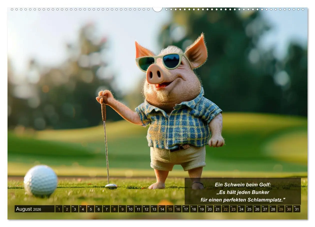 Bild: 9783457387665 | Der tierisch lustige Golfkalender (Wandkalender 2026 DIN A2 quer),...