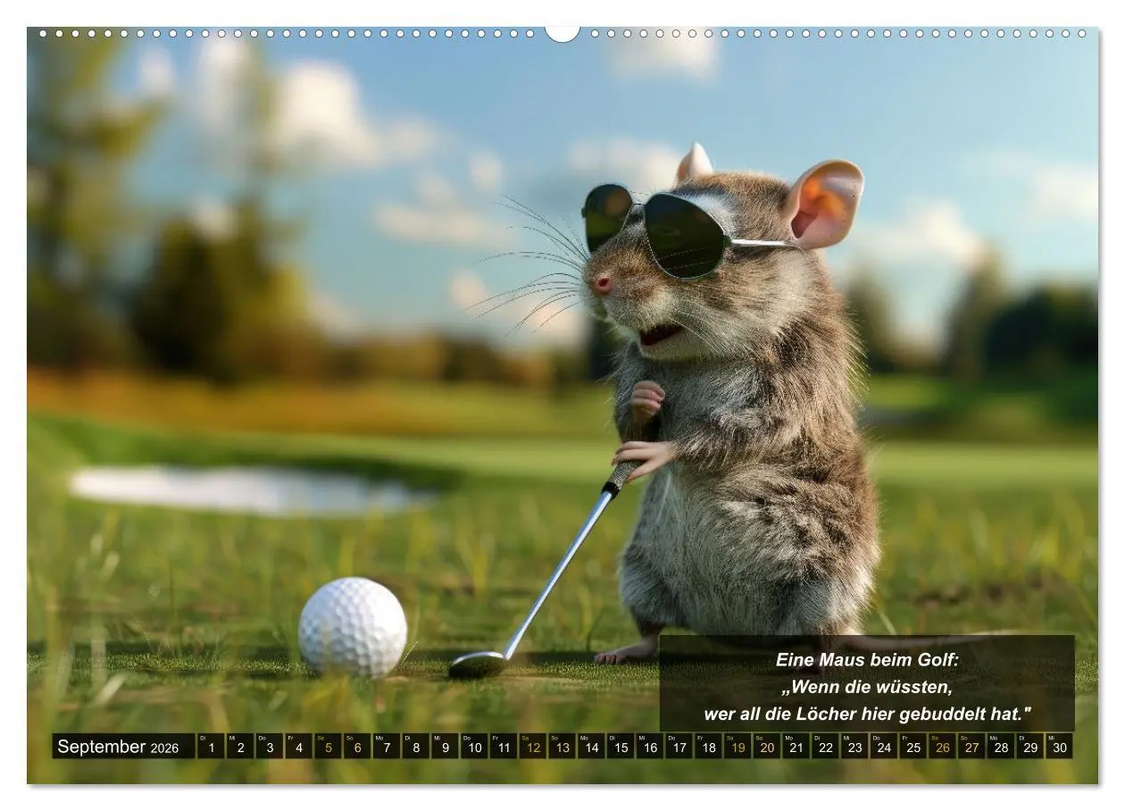 Bild: 9783457387665 | Der tierisch lustige Golfkalender (Wandkalender 2026 DIN A2 quer),...