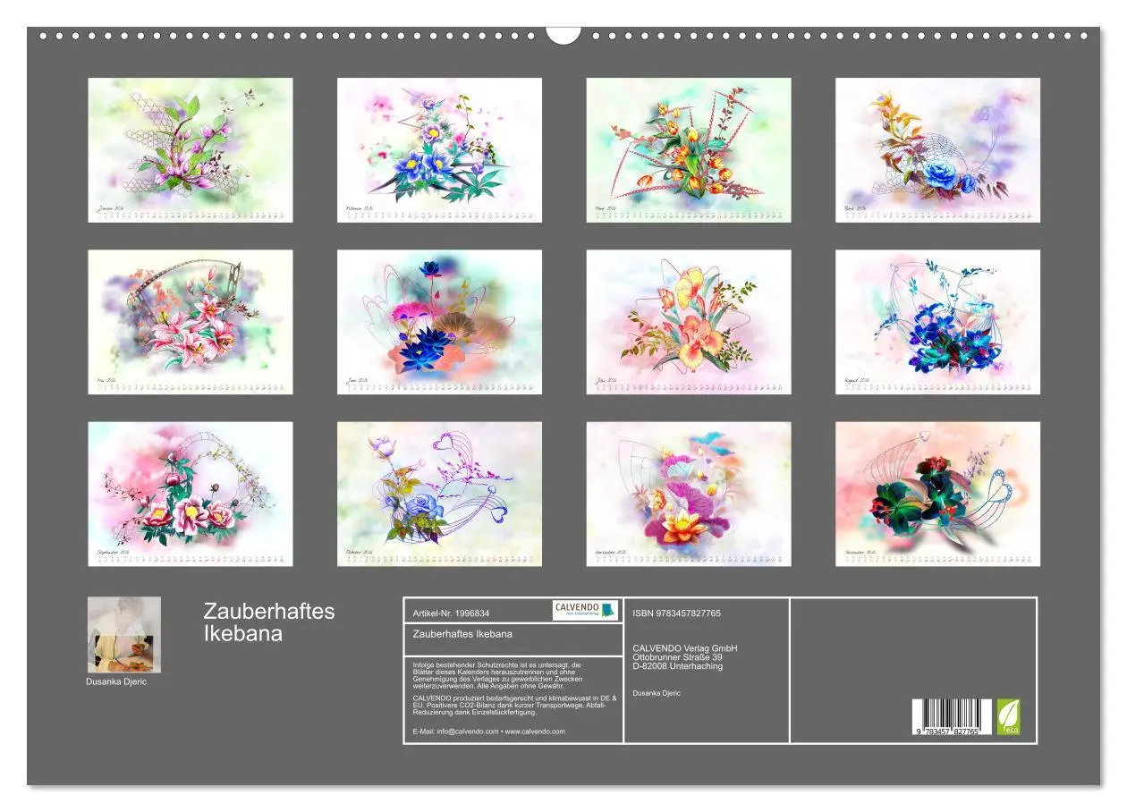 Bild: 9783457827765 | Zauberhaftes Ikebana (Wandkalender 2026 DIN A2 quer), CALVENDO...