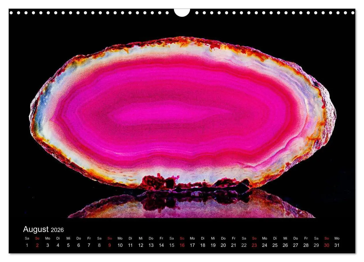 Bild: 9783516087765 | Leuchtende Achate (Wandkalender 2026 DIN A3 quer), CALVENDO...