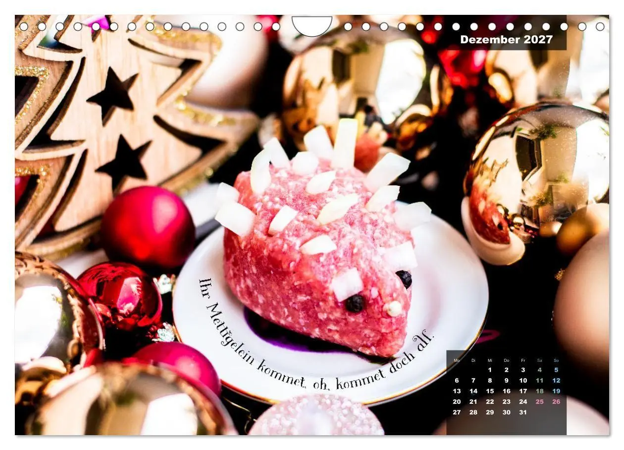 Bild: 9783569487765 | Mettkalender - Mettigel Edition (Wandkalender 2027 DIN A4 quer),...