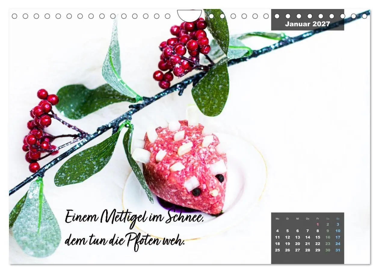 Bild: 9783569487765 | Mettkalender - Mettigel Edition (Wandkalender 2027 DIN A4 quer),...