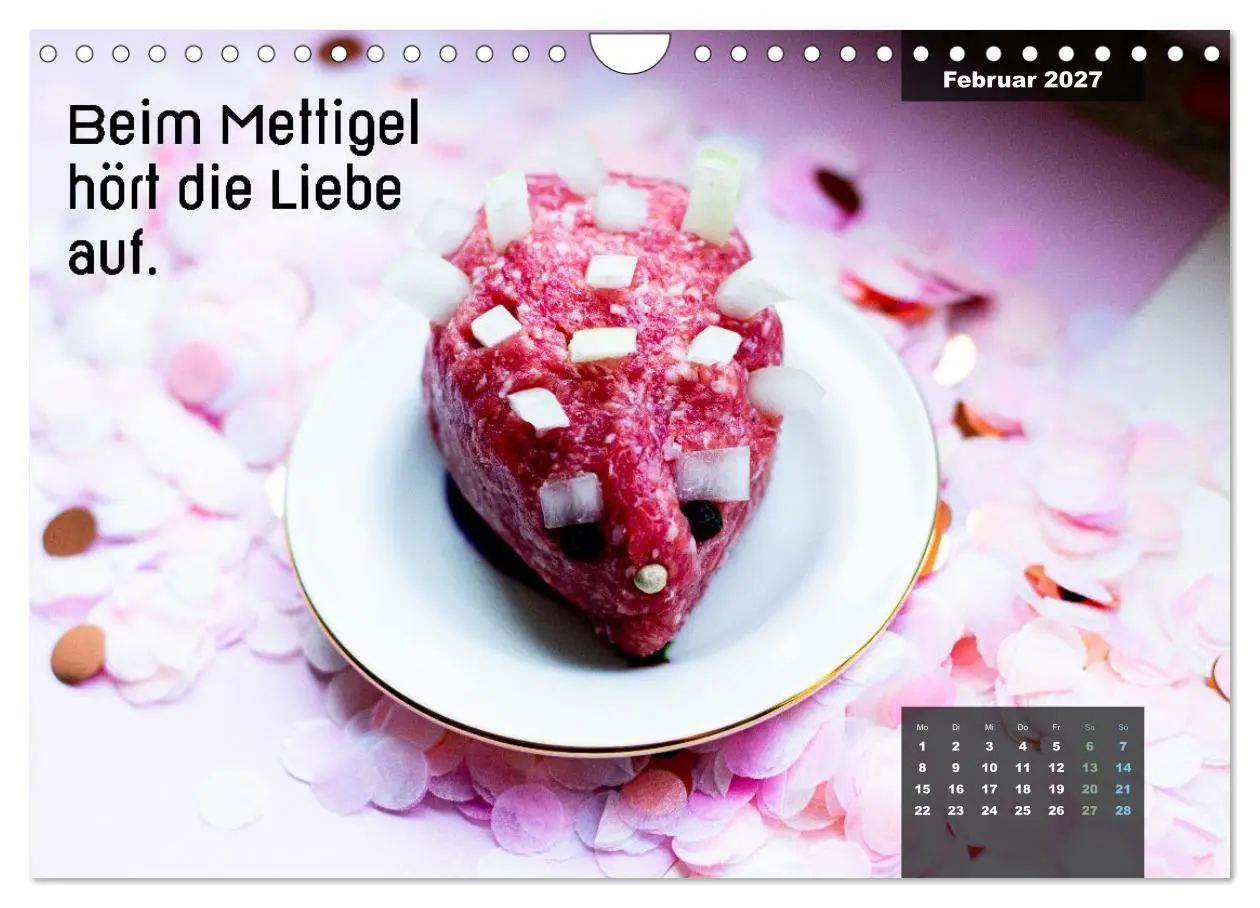 Bild: 9783569487765 | Mettkalender - Mettigel Edition (Wandkalender 2027 DIN A4 quer),...