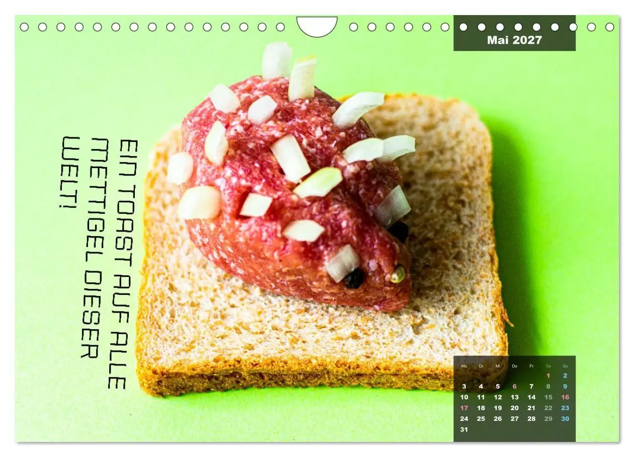 Bild: 9783569487765 | Mettkalender - Mettigel Edition (Wandkalender 2027 DIN A4 quer),...