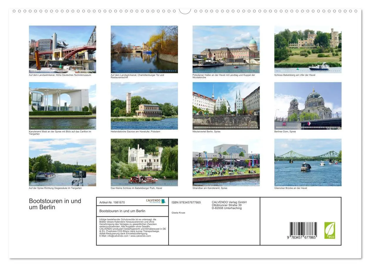 Bild: 9783457677865 | Bootstouren in und um Berlin (hochwertiger Premium Wandkalender...